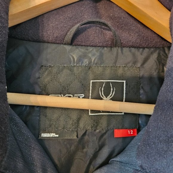 Spyder Women's Fall Winter Jacket Coat Hoodie Black Size 12. - Picture 14 of 16